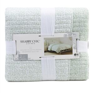 💚2 Left 🔹️Shabby Chic 🔹️seafoam Green  Floral Reversible King size  Quilt Set